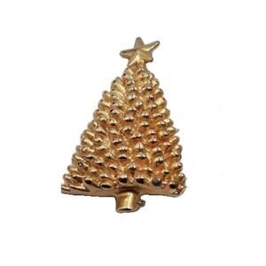 Vintage Christmas Tree Brooch Pin, 2.5" L